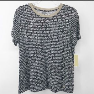 Micheal Kors Peace and love logo shirt